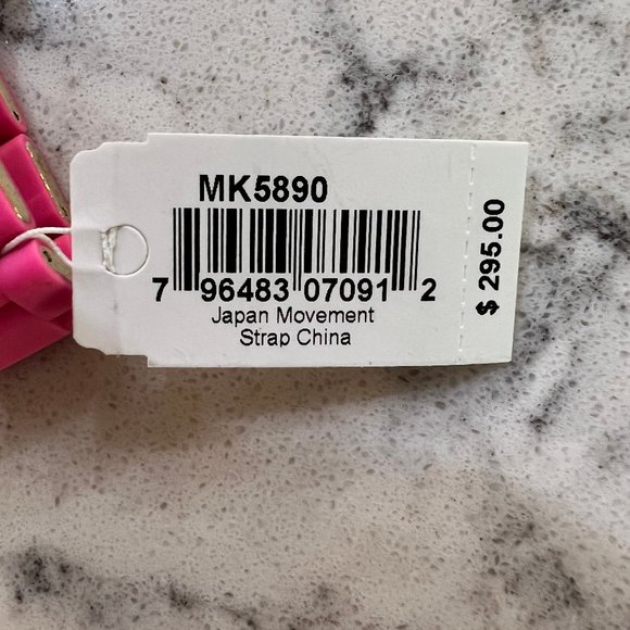 COPY - Michael Kors Women's MK5890 Chronograph Mercer Pink Silicone Chronograph… - Picture 6 of 6